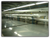 Completed sanitary process piping project